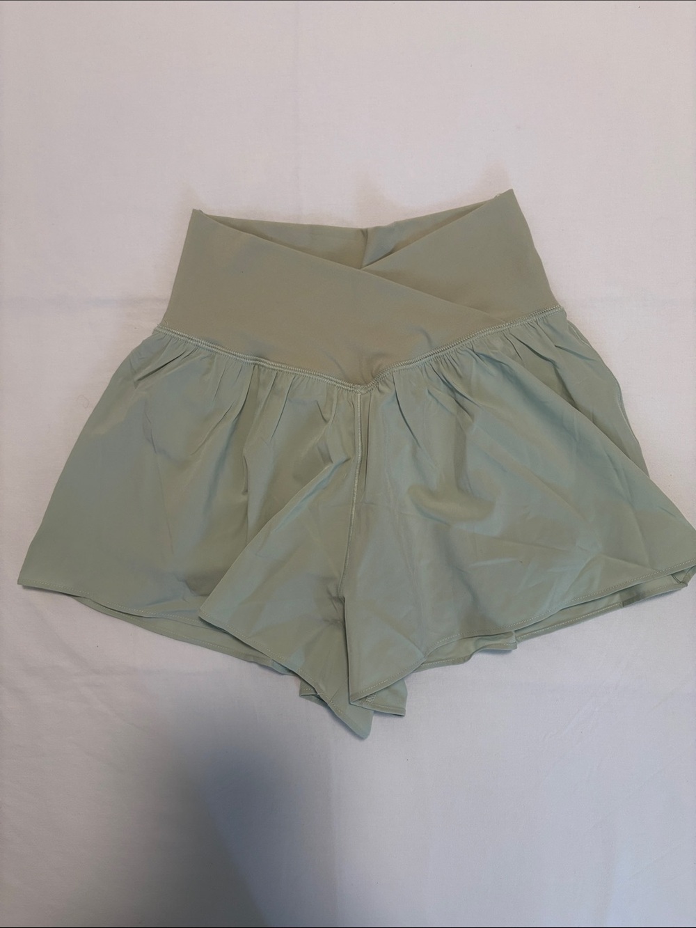 Aerie Offline Real Me Flowy Shorts Women’s XS Green Trending Athletic Wear NWT - Picture 3 of 5